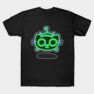 Floaty Cat Front - Dark T-Shirt